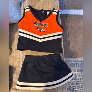 NFL Kids Orange and Navy Team Apparel Cheer Top